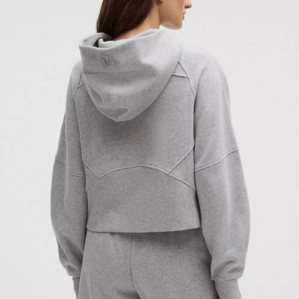 Womens Lululemon Scuba Oversized Half-Zip Hoodie Gray Size M/L EUC! - Picture 2 of 4